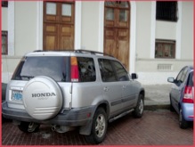 Honda parked out front
