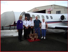Just prior to departure, Wags getting the red carpet treatment.